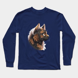 Torbie Tortoiseshell British Longhair Side Portrait Long Sleeve T-Shirt